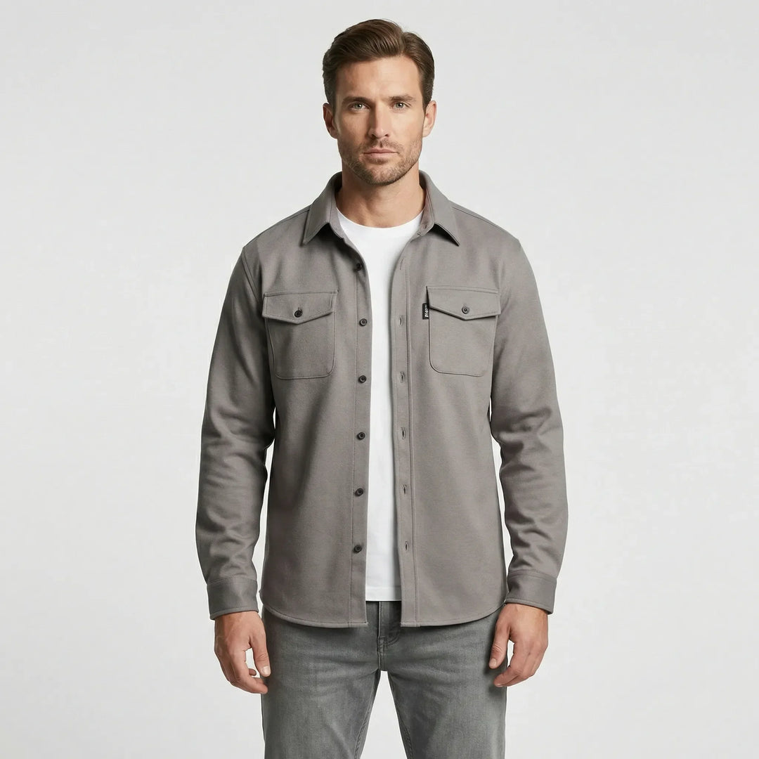 Långärmad overshirt med bröstfickor - Pablo