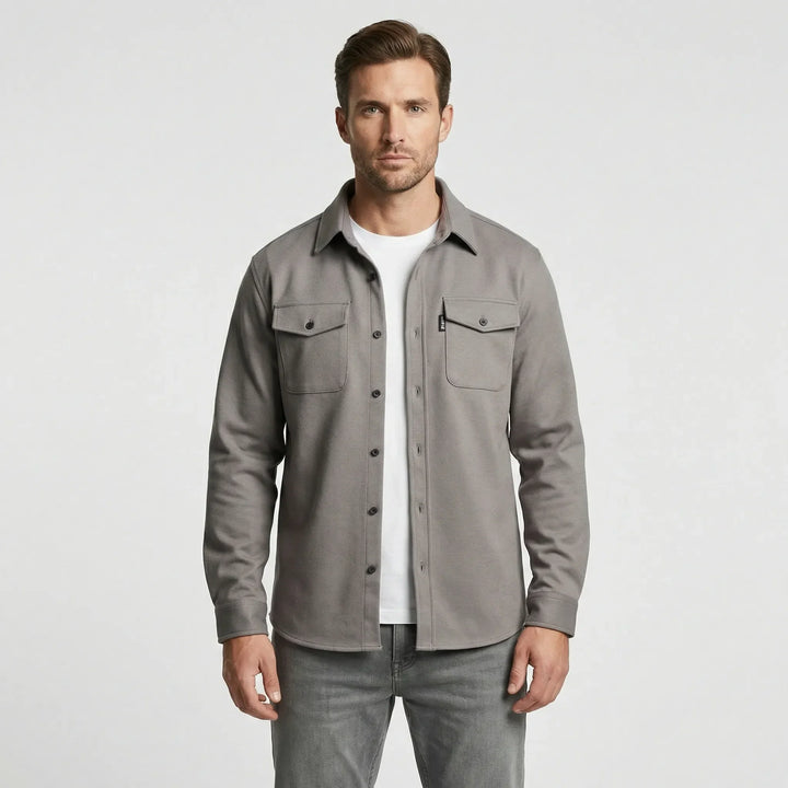 Långärmad overshirt med bröstfickor - Pablo