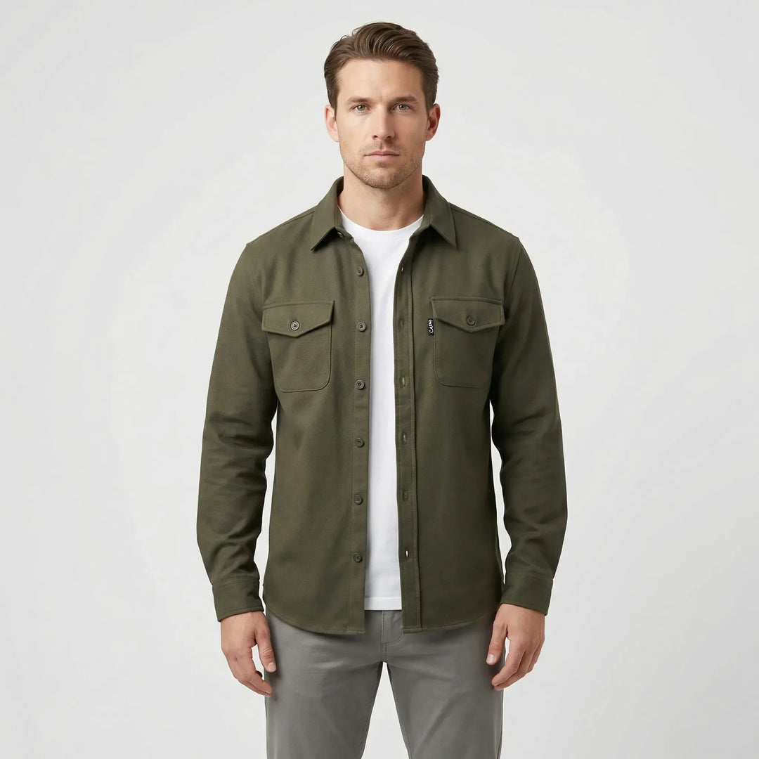 Långärmad overshirt med bröstfickor - Pablo