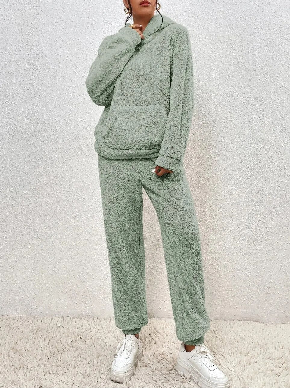 Lång Hoodie Med Ficka - Saskia