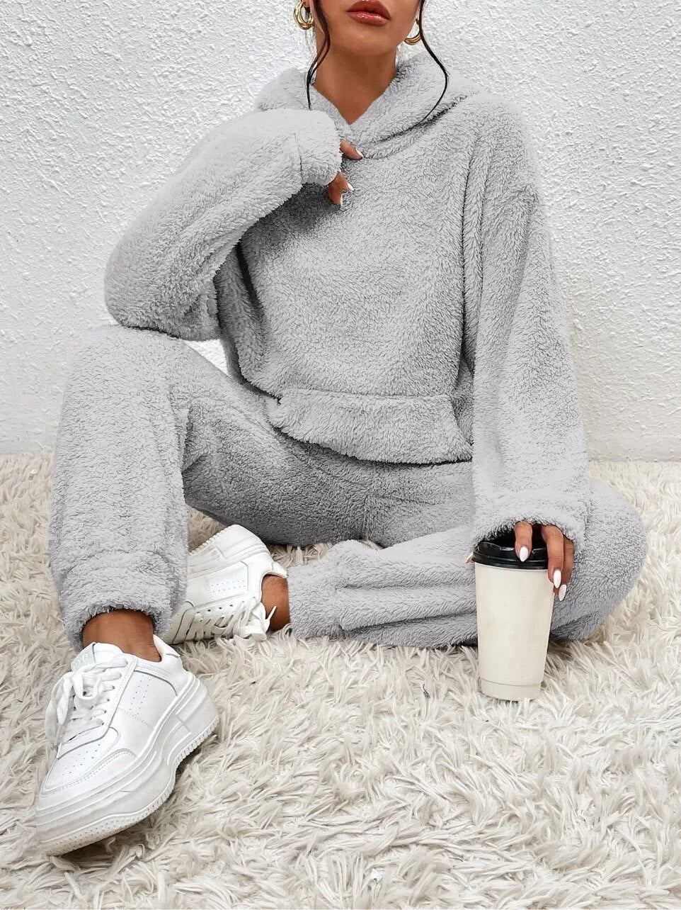 Lång Hoodie Med Ficka - Saskia