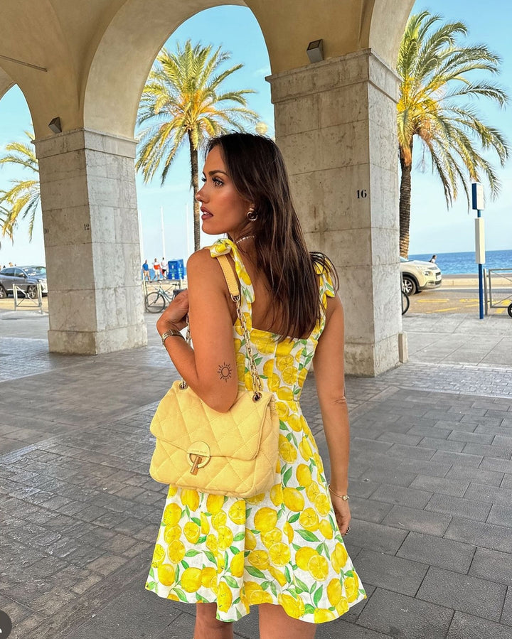 Lemon Jurk - Mini zomerjurk met bandjes voor dames