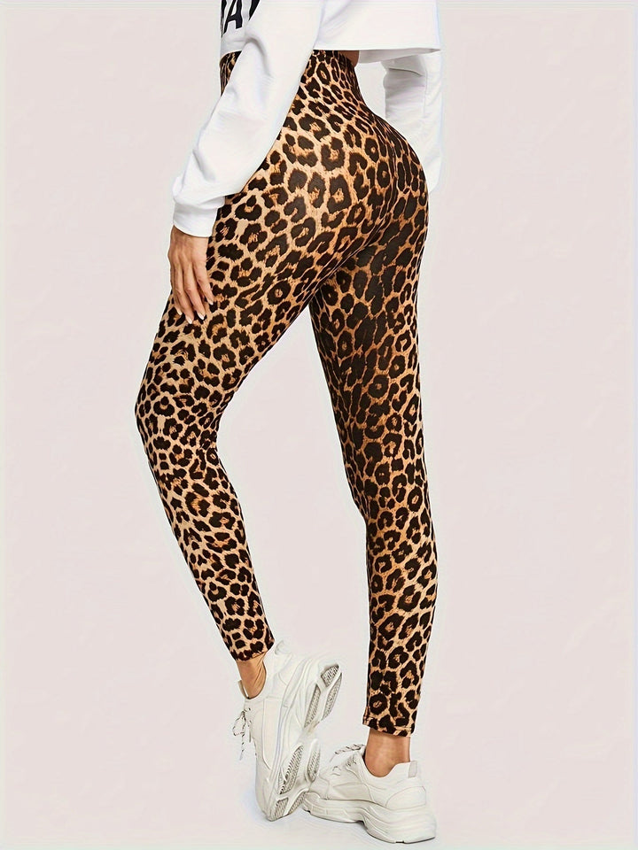 Leopard Leggings | Stretch | Tryckt | Skinny Leggings | Leggings med hög midja