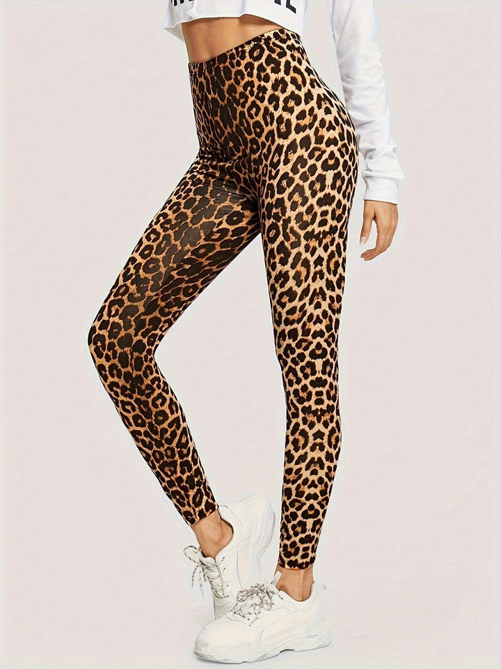 Leopard Leggings | Stretch | Tryckt | Skinny Leggings | Leggings med hög midja