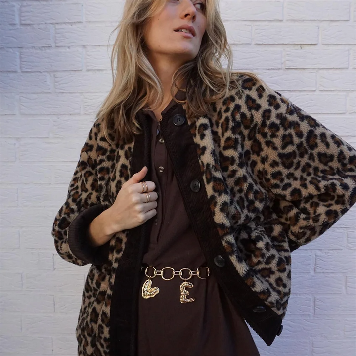 Leopardjacka | Oversized | Höst | Teddyjacka | Damjacka