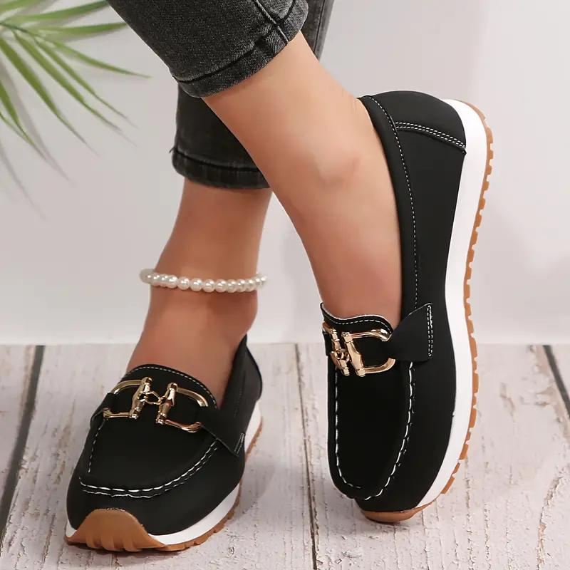 Loafers - Metallspänne - Slip On - Gåskor - Damskor