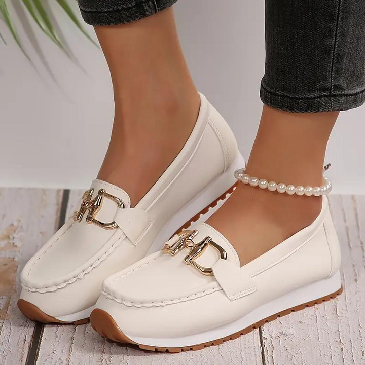 Loafers - Metallspänne - Slip On - Gåskor - Damskor