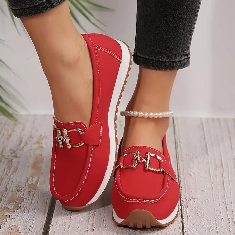 Loafers - Metallspänne - Slip On - Gåskor - Damskor