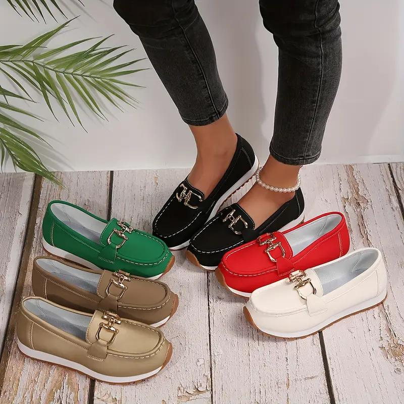 Loafers - Metallspänne - Slip On - Gåskor - Damskor