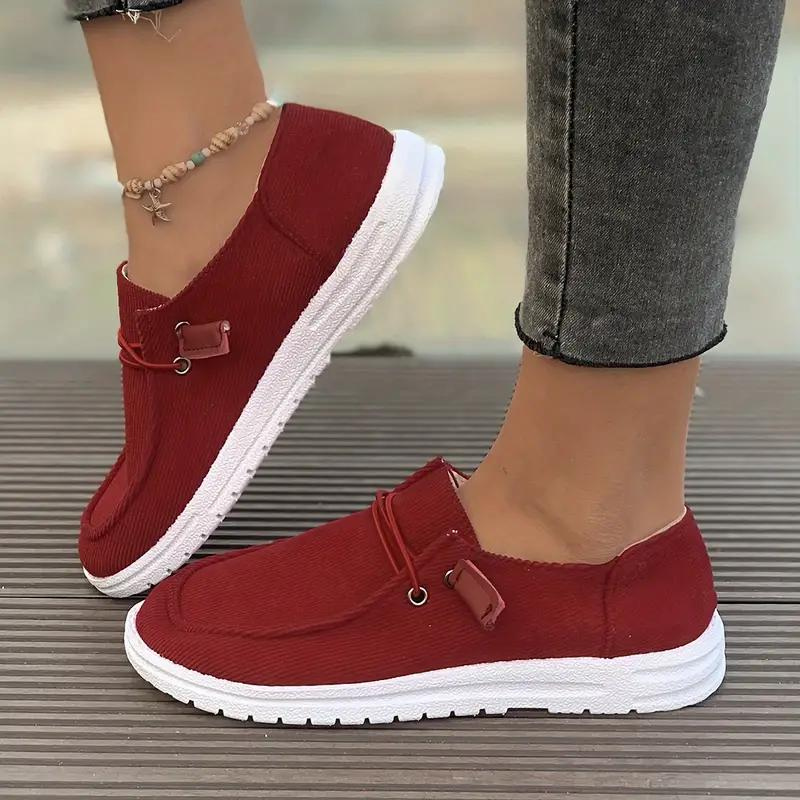 Loafers, Slip On, Lättviktsskor, Damskor, Canvasskor