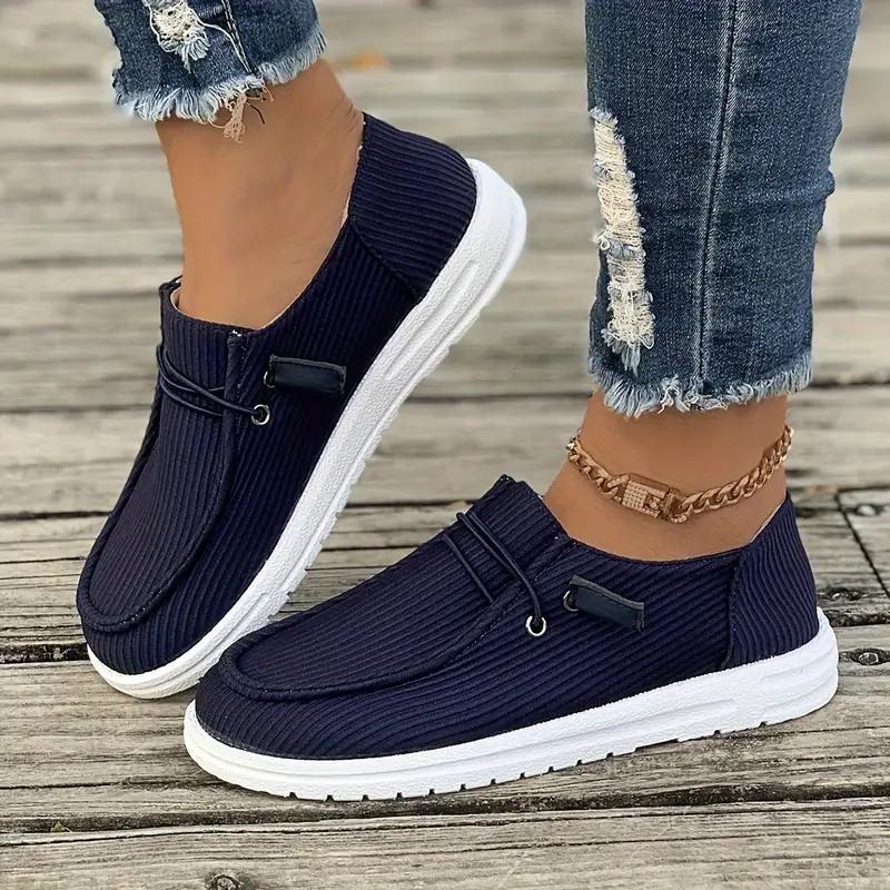 Loafers, Slip On, Lättviktsskor, Damskor, Canvasskor