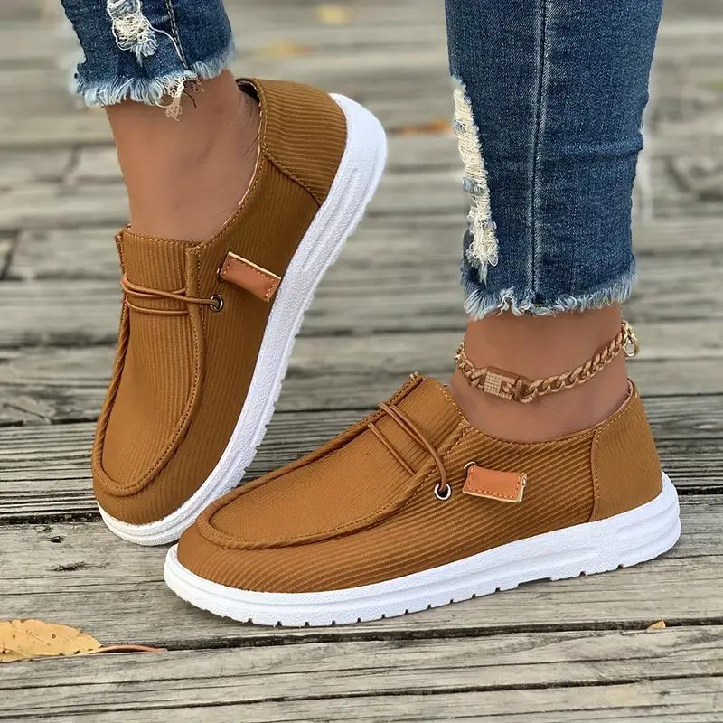 Loafers, Slip On, Lättviktsskor, Damskor, Canvasskor