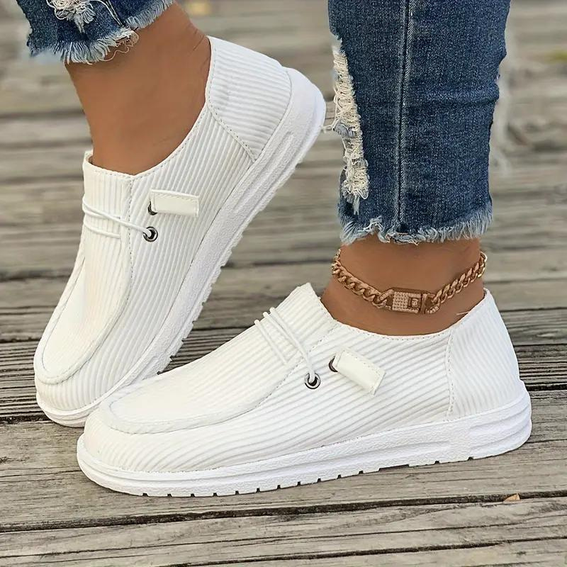 Loafers, Slip On, Lättviktsskor, Damskor, Canvasskor