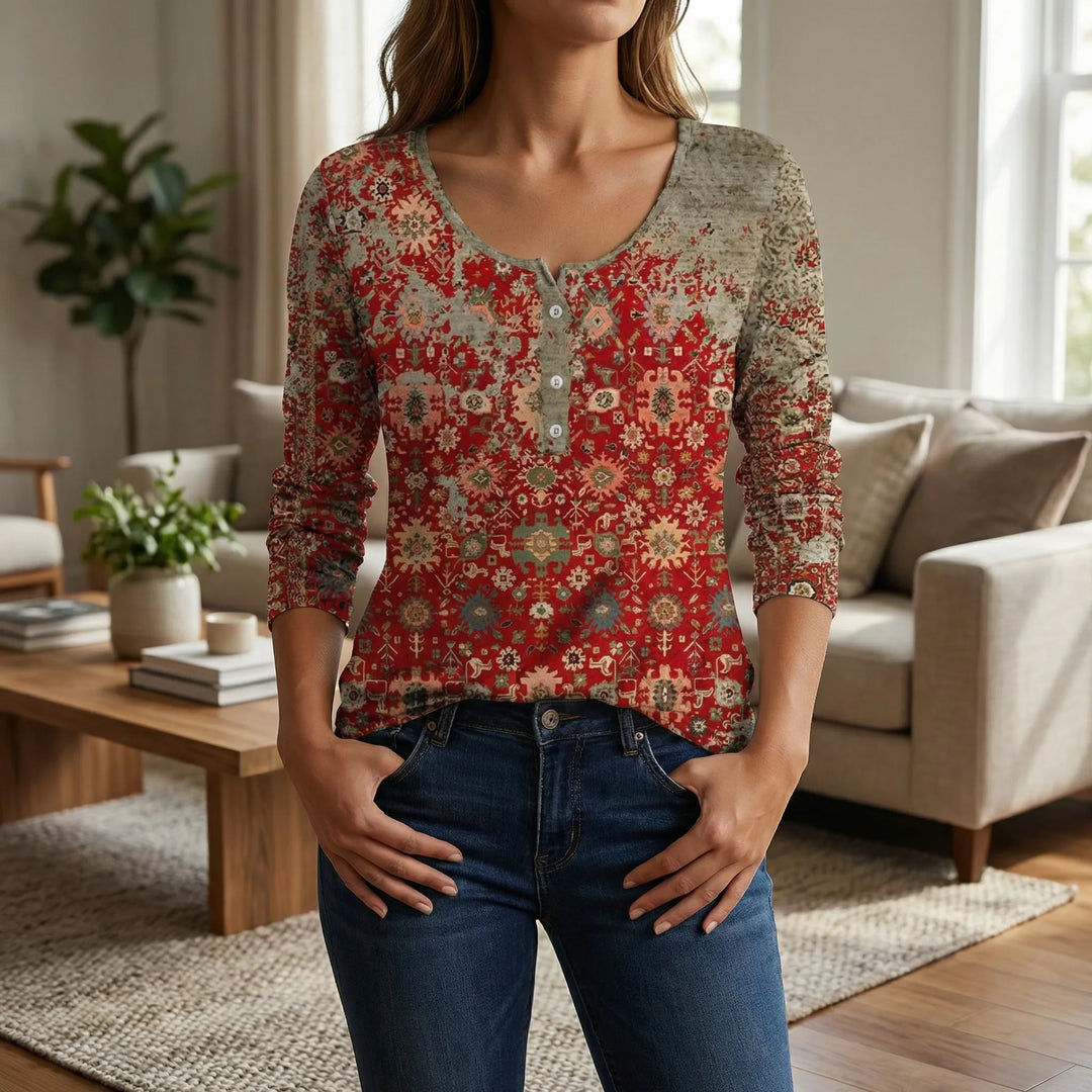 Rymlig damtröja i boho-stil - Constance
