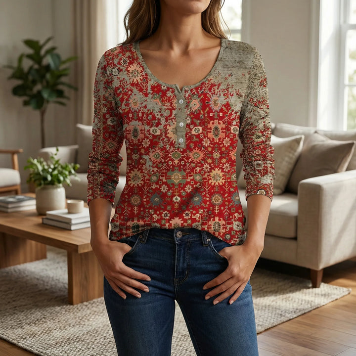 Rymlig damtröja i boho-stil - Constance