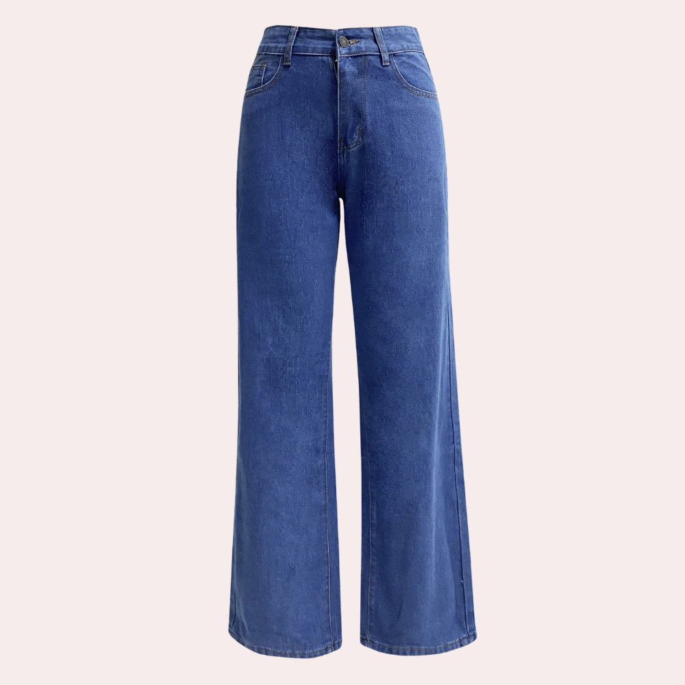 Loose Fit Jeans - Raka ben - Avslappnad passform - Jeans med hög midja - Damjeans