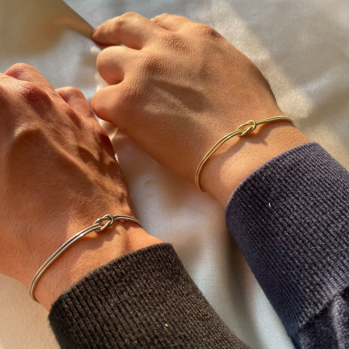 Love Knot-armband | Justerbart | Minimalistiskt | Guldarmband | Damarmband