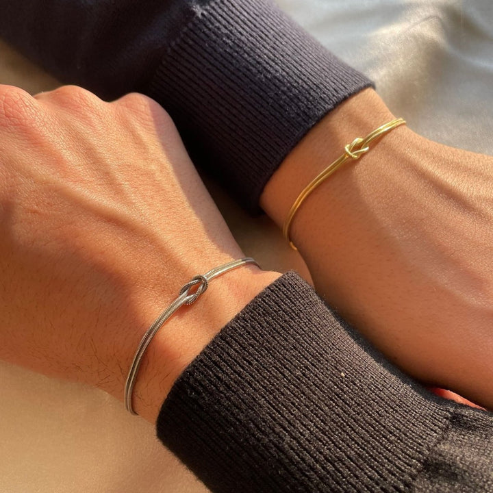 Love Knot-armband | Justerbart | Minimalistiskt | Guldarmband | Damarmband