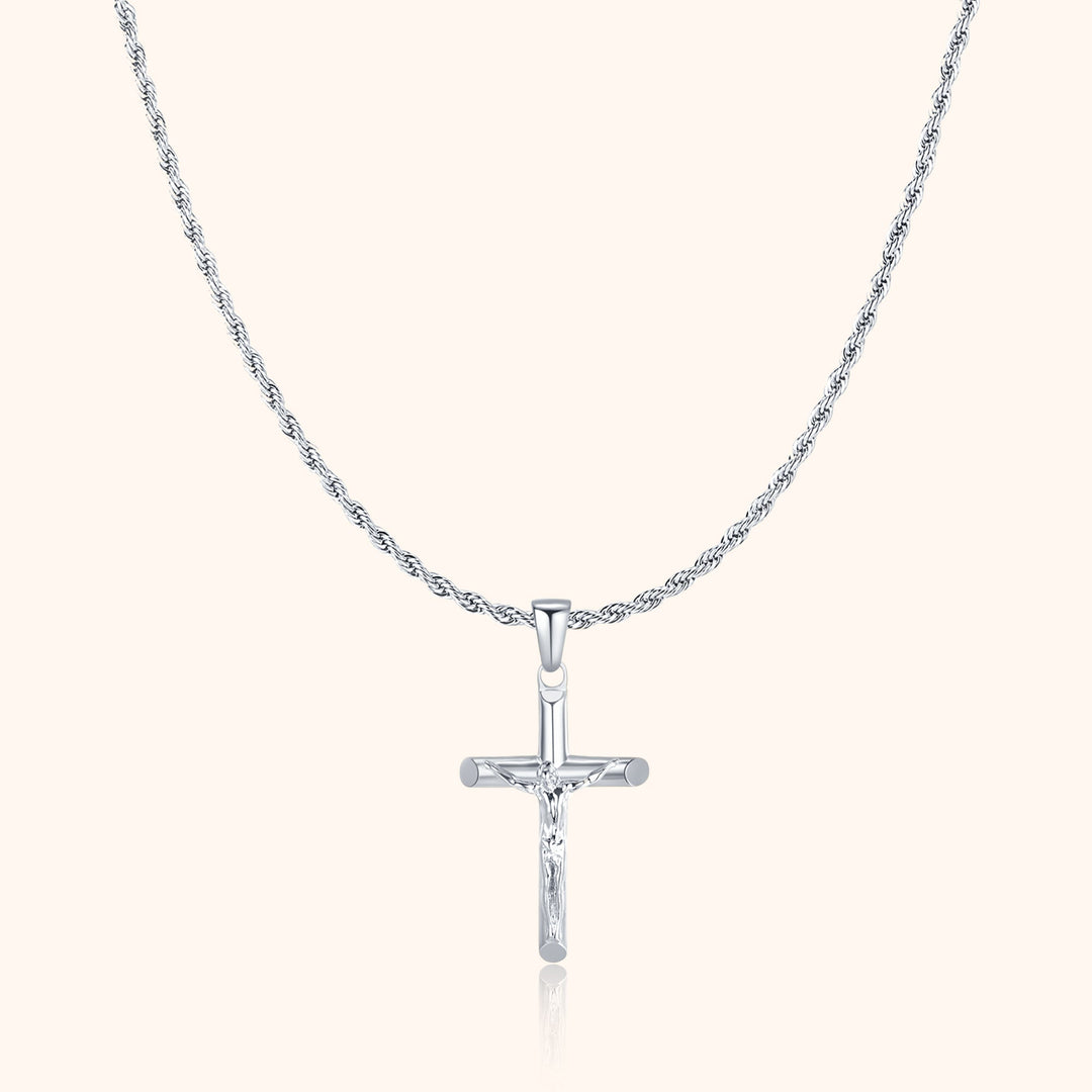 Herrhalsband med kors - Salvator