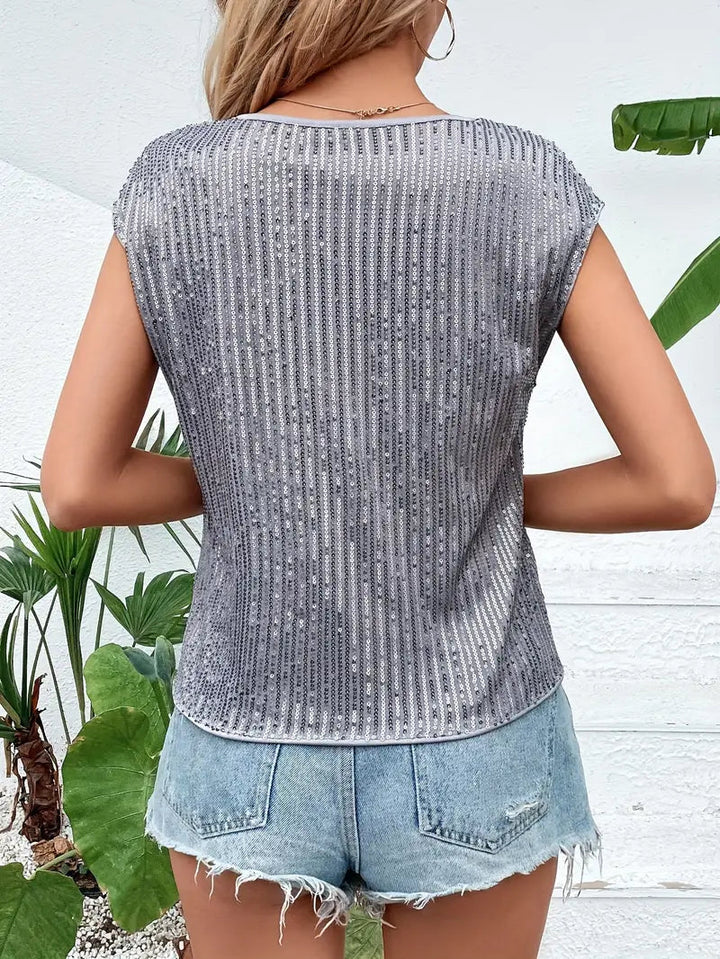 Marisa Paljett-topp | Kvinnor Ärmlös glittrig blus