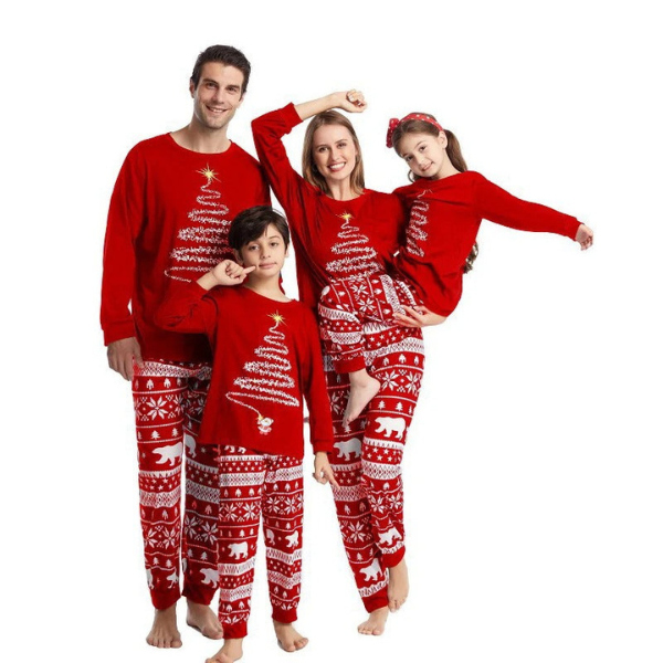 Matchande pyjamas - Mysig - Långärmad - Matchande julpyjamas - Familjens julpyjamas