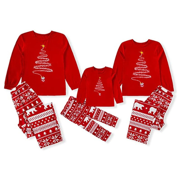 Matchande pyjamas - Mysig - Långärmad - Matchande julpyjamas - Familjens julpyjamas