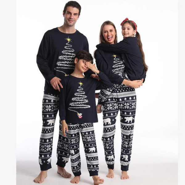 Matchande pyjamas - Mysig - Långärmad - Matchande julpyjamas - Familjens julpyjamas