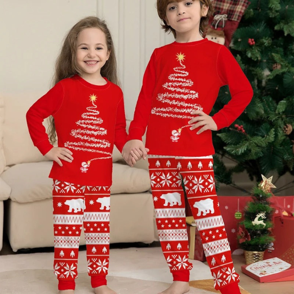 Matchande pyjamas - Mysig - Långärmad - Matchande julpyjamas - Familjens julpyjamas