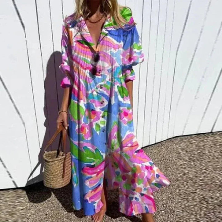 Maxiklänning för Dam Boho Stil
