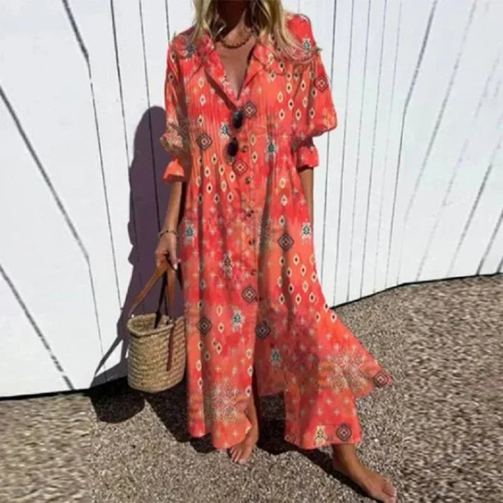 Maxiklänning för Dam Boho Stil