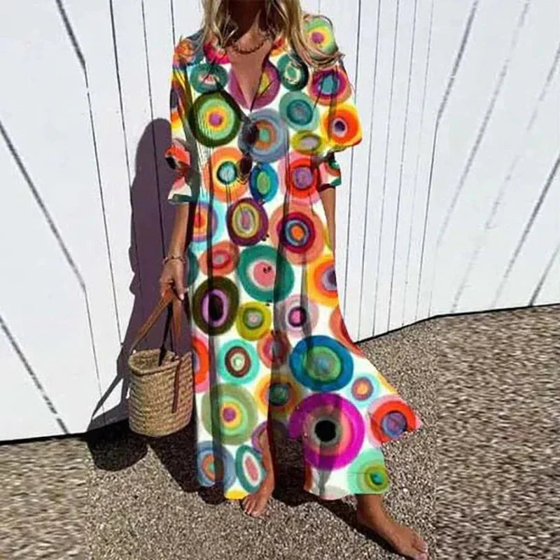 Maxiklänning för Dam Boho Stil