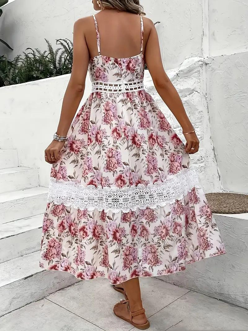 Maxiklänning - Blommig - Spets - Sommarklänning - Maxi Sundress