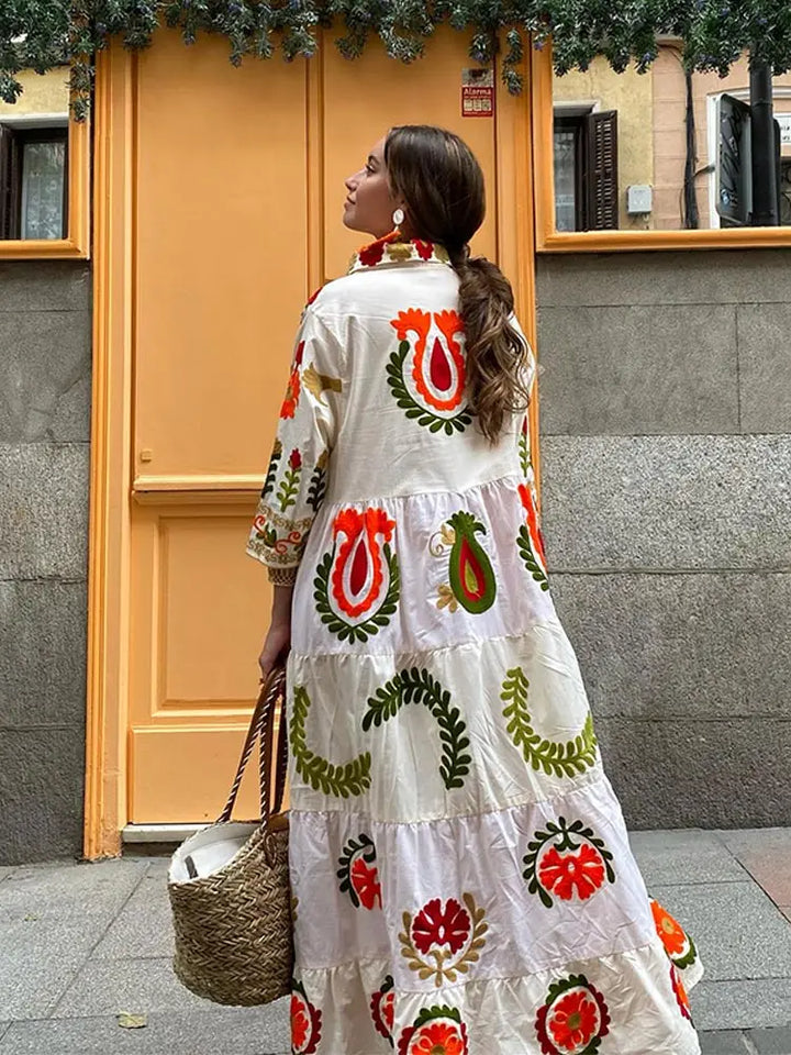 Maxiklänning - Knappklänning - Oversized - Maxiklänning med skjorta - Långärmad maxiklänning