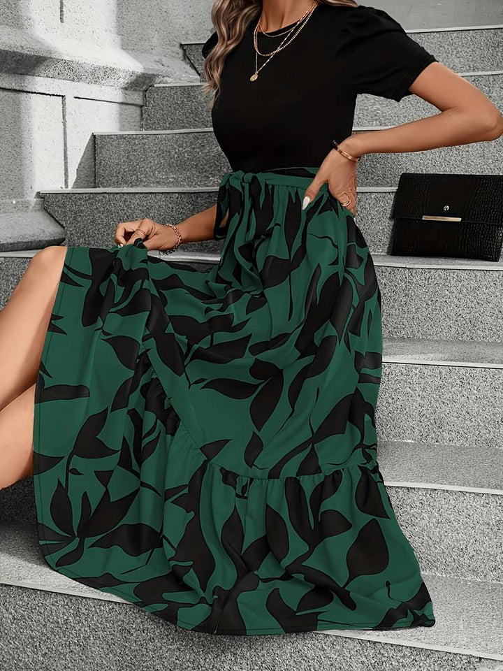 Maxiklänning | Kortärmad | Knytmidja | Maxiklänning | Sommarklänning