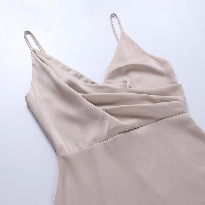 Maxiklänning | V-hals | Slits | Elegant klänning | Festklänning