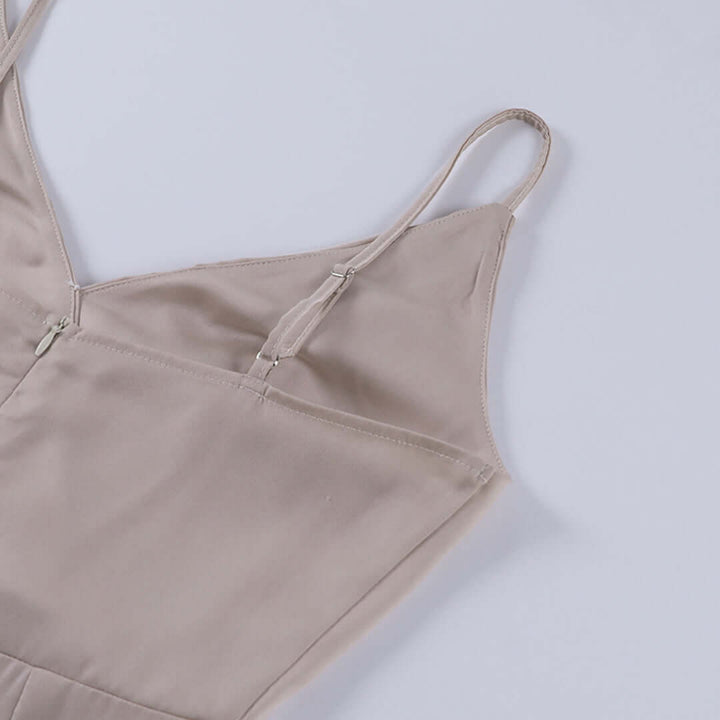 Maxiklänning | V-hals | Slits | Elegant klänning | Festklänning
