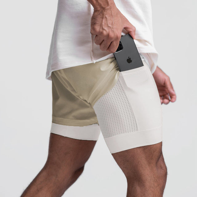 Trendiga sportshorts med andningsbart material och sidoficka – Marky