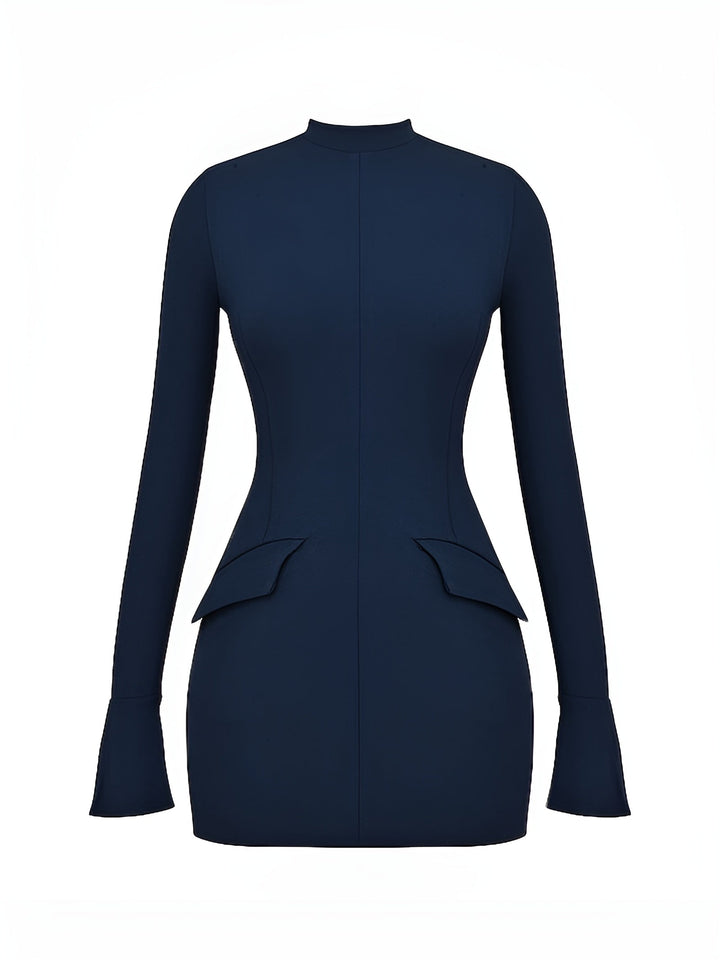 Miniklänning - Elegant långärmad bodyconklänning för kvinnor