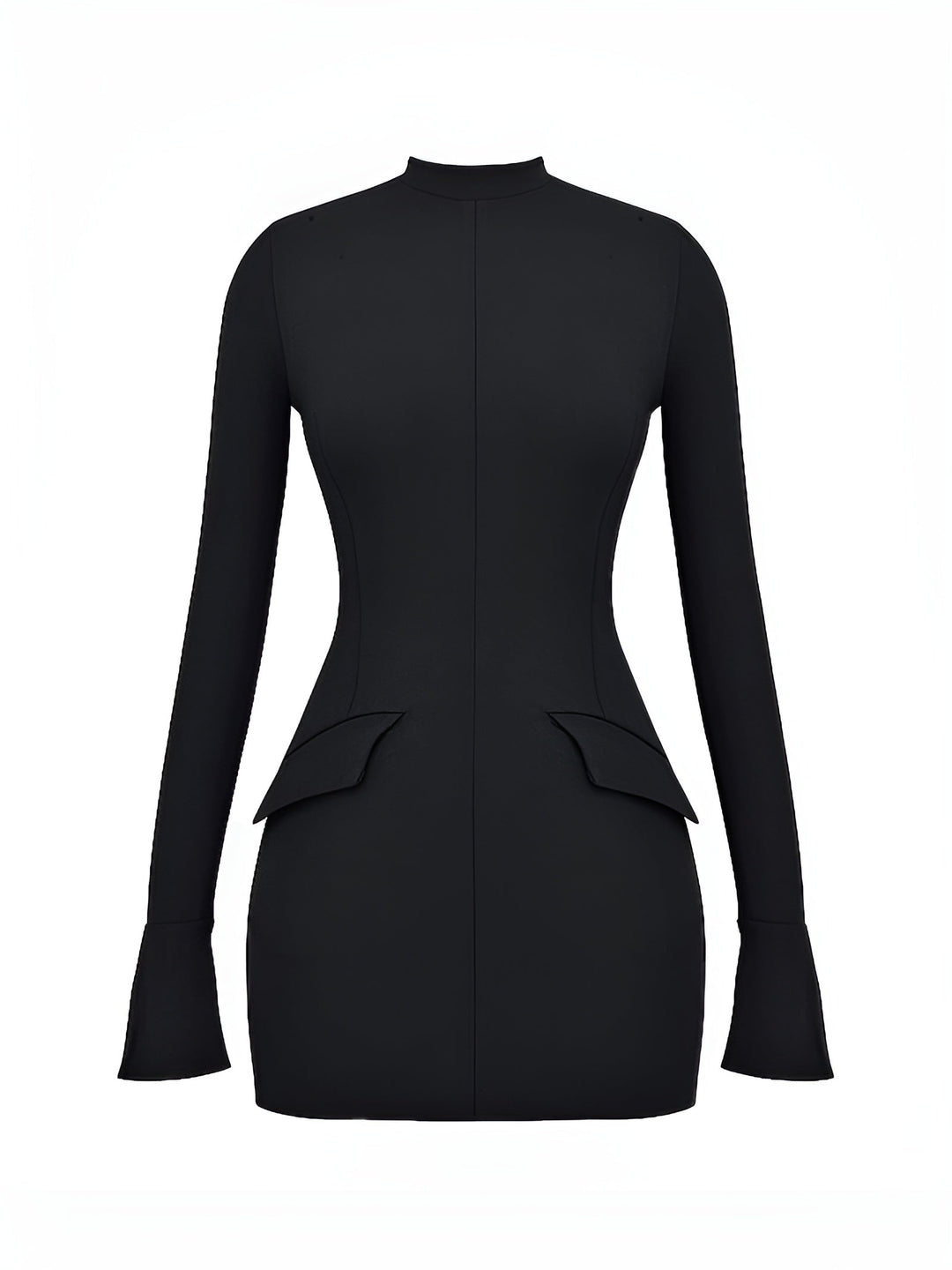 Miniklänning - Elegant långärmad bodyconklänning för kvinnor