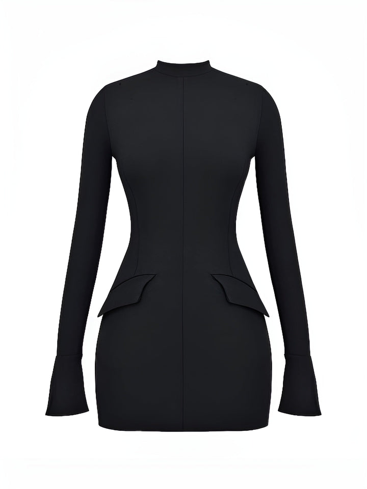 Miniklänning - Elegant långärmad bodyconklänning för kvinnor