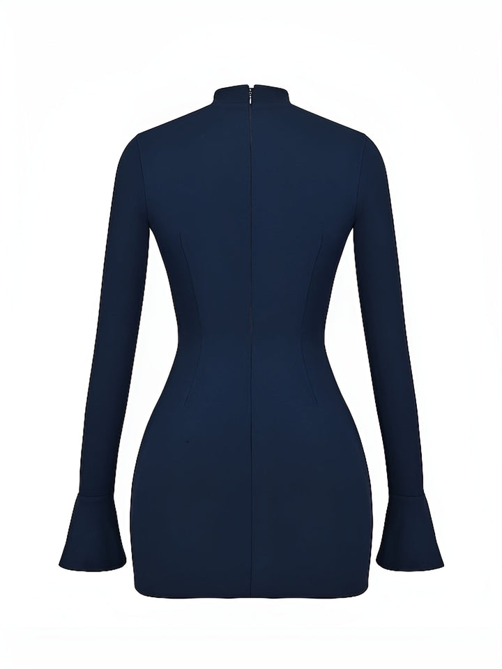 Miniklänning - Elegant långärmad bodyconklänning för kvinnor