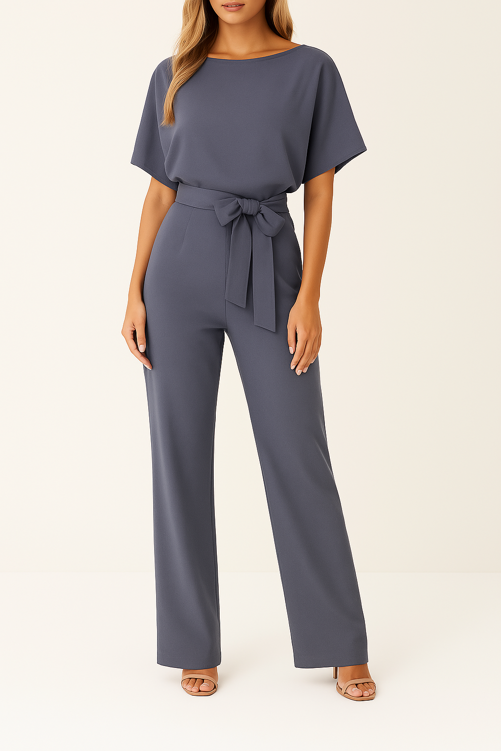 Minimalistisk jumpsuit med vida ben - Lavinia
