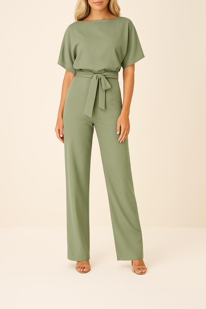 Minimalistisk jumpsuit med vida ben - Lavinia