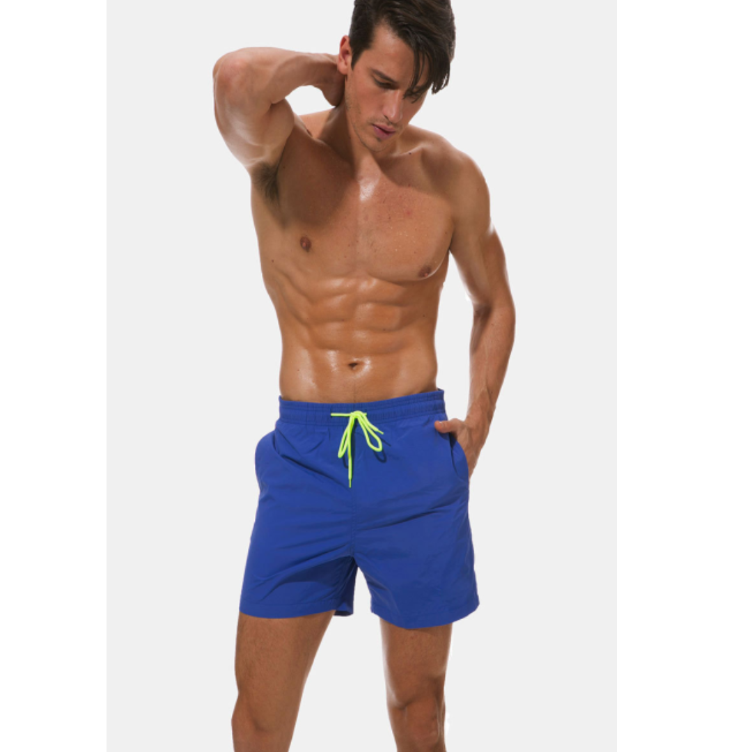 Mäns Snabbtorkande Badshorts med Justerbar Midja