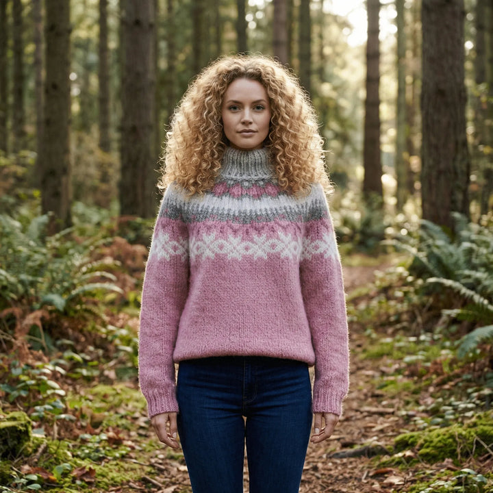 Nordiskt inspirerad vinterstickad tröja - Paula