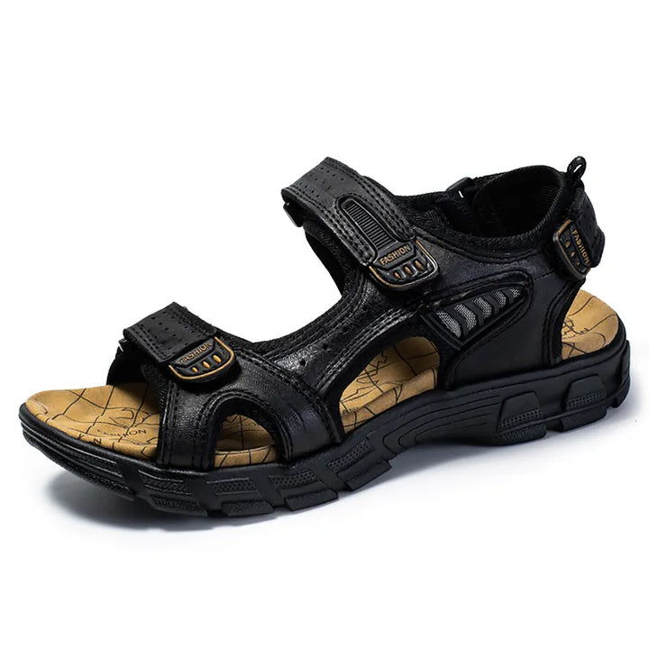 Sandal med öppen tå och kardborreband - Jeffrey