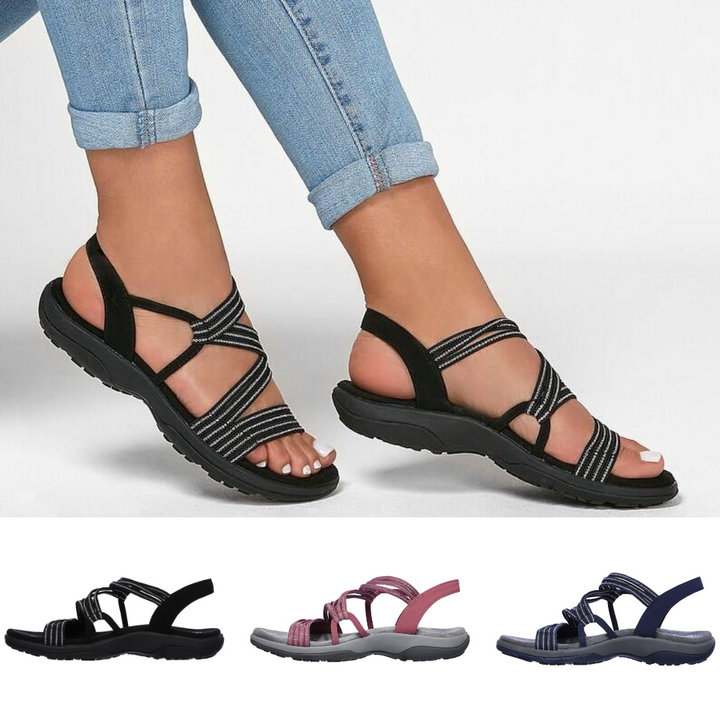 Ortopediska Sandaler – ergonomiska sport sandaler med elastiska remmar för kvinnor