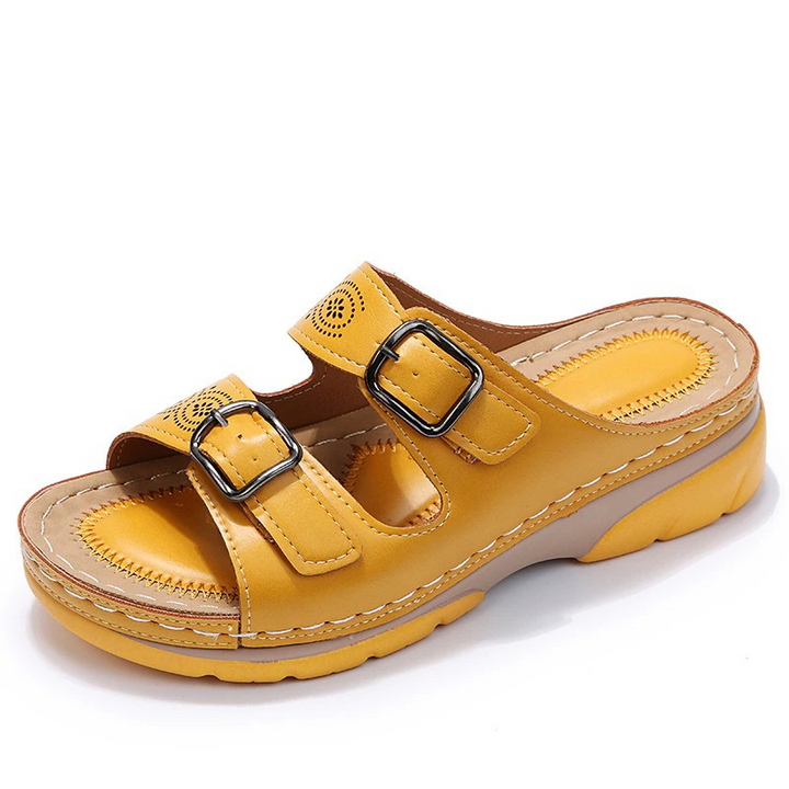 Ortopediska sandaler - Slip-On - Ergonomiska - Sandaler med dubbla spännen - Sandaler för kvinnor