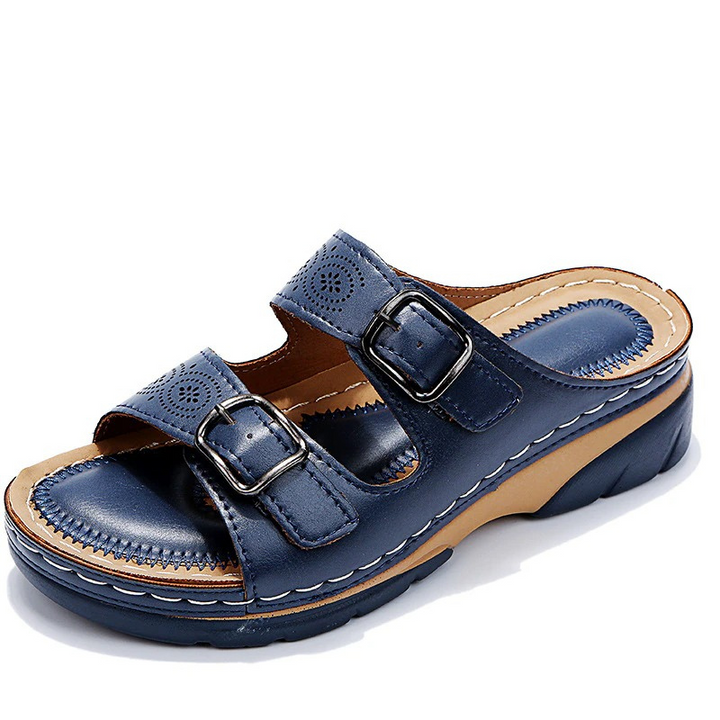 Ortopediska sandaler - Slip-On - Ergonomiska - Sandaler med dubbla spännen - Sandaler för kvinnor