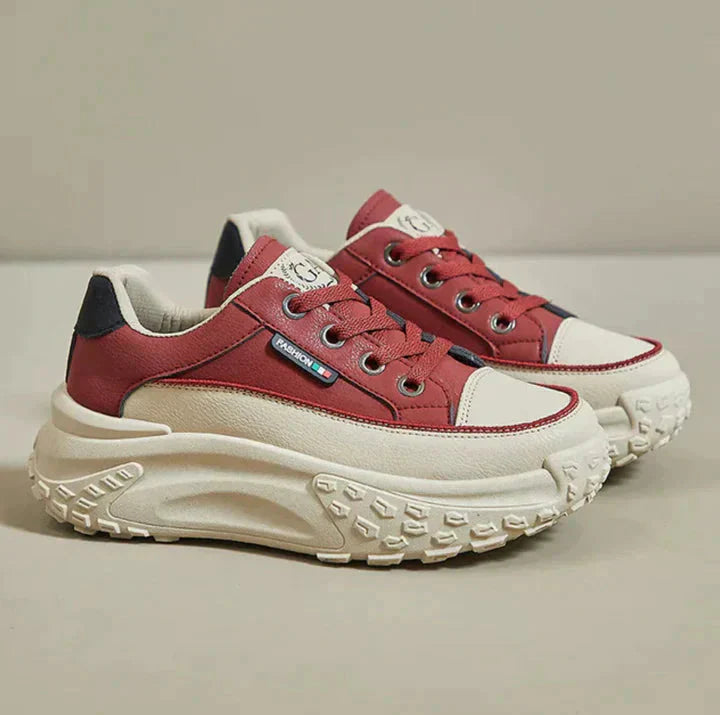 Ortopediska skor - Ergonomiska snörningssneakers med plattform för kvinnor